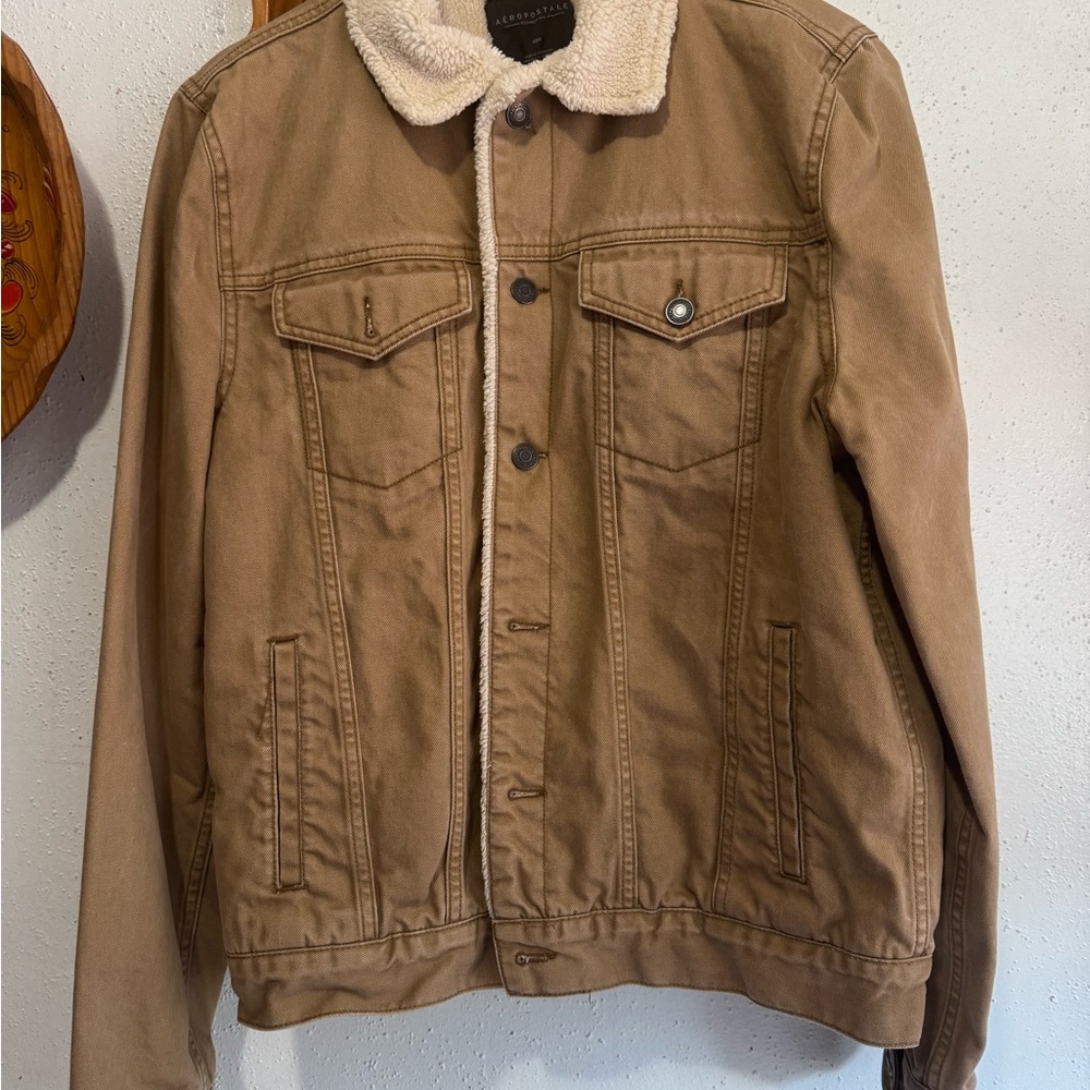 Aeropostale Cream Sherpa Jacket